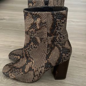 FREE PEOPLE Snakeskin Print Bootie